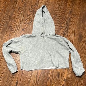 Urban outfitters cropped grey hoodie